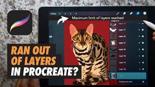 What to do if you RUN OUT OF LAYERS in Procreate | How to Increase Layer Limit in Procreate Tutorial