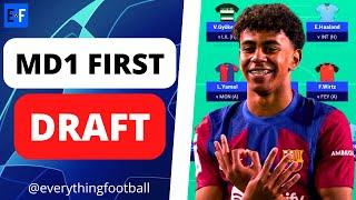 UCL FANTASY FIRST DRAFT AND ULTIMATE FIXTURE GUIDE | Champions League Fantasy Football Tips 2024/25