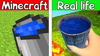 WATER BUCKET - Minecraft Vs Realistic