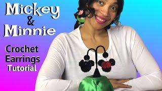 How to Crochet Mickey and Minnie Mouse Earrings