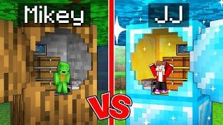 Mikey POOR vs JJ RICH Secret Base Inside a TREE in Minecraft (Maizen)