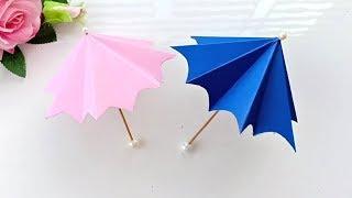 How to make a paper Umbrella that open and close//Very Easy