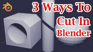 3 Different Ways To Cut Any Object | Cut & Fill Surface | Simple Methods For Blender (All Versions)