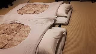 TRADITIONAL  STYLE  RYOKAN  IN KYOTO JAPAN | WAY OF MAKING UP THE FUTON (Bed Making)