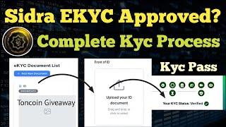 Sidra Chain New EKYC Complete Process | How To Verified Sidra Kyc | Sidra Bank Kyc Process