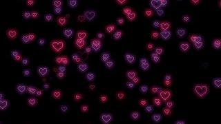 Flying HeartHeart Background | Neon Light Love Heart Background Video Loop [3 Hours]
