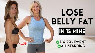 15 MIN LOVE HANDLES AND BELLY FAT WORKOUT Standing Only | No Equipment!