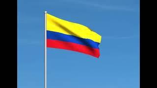 Colombia flag waving