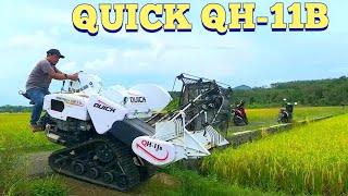 RICE HARVEST MACHINERY. COMBINE HARVESTER. KUBOTA DIESEL RD 150 DI-NB. QUICK QH-11B DE