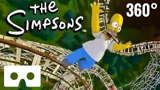 The Simpsons 360 video VR Box Roller Coster POV Ride Universal Studios VRChat