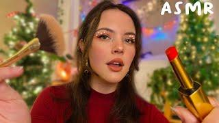 ASMR Getting You Ready for a Holiday Party! | makeup roleplay, styling, pampering