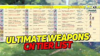 The Ultimate CN Weapon's Tier List【Sword of Convallaria】