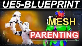 Unreal-5 Menu UI: Blueprint 3D Object Rig Parenting (60-SECONDS!!)