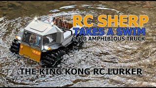 SWIMMING RC TRUCK!! 1/10 SCALE RC SHERP AMPHIBIOUS CRAWLER TRUCK OFF-ROADING WITH TRAXXAS TRX4-M