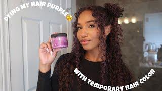 DYING MY HAIR PURPLE | WITH AS I AM TEMPORARY HAIR COLOR LINE