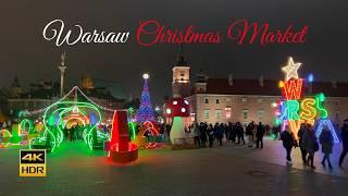 Magical Warsaw Christmas Market 2024  Best Festive Experience in Poland! - 4K HDR