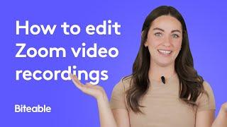 How to edit Zoom video recordings