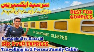 2 Person Ac Sleeper Travel of Sir Syed Express | Rawalpindi to Karachi Journey