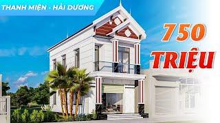 Mẫu Nhà Ống 2 Tầng Mái Thái 750 TRIỆU Với Mặt Tiền Rộng 5,5m Tại Thanh Miện Hải Dương