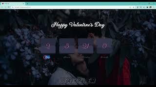 Valentine's Day Countdown using HTML CSS JavaScript with Source Code and live site |