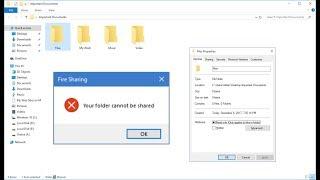 How to Fix Folder/File Sharing Error “Your Folder Cannot be Shared”