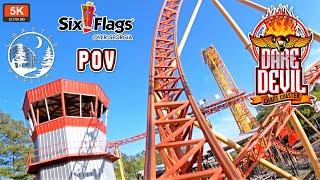 Dare Devil Dive On Ride POV 5K 60FPS Highest Quality | Beyond Vertical Drop | Six Flags Over Georgia