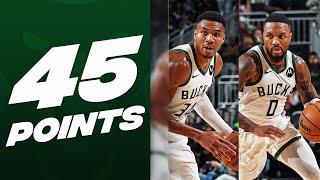 Giannis Antetokounmpo (26 PTS) & Damian Lillard (19 PTS) Combine For 45 Points! | October 20, 2023