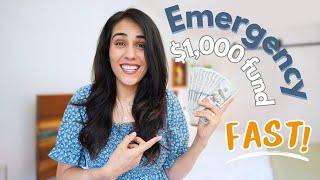 15 Easy Ways to Save Your $1,000 Emergency Fund FAST (minimalist money saving tips)