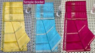 *Pure Mangalagiri Handloom pattu by cotton thick dent weaving temple Border#womenneeds #Templeborder