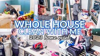 WHOLE HOUSE CLEAN WITH ME HOME RESET 2023 | CLEANING MOTIVATION | All day cleaning | messy house