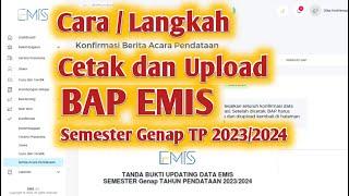 Pemutakhiran Data EMIS Semester Genap TP 2023/2024 || Cetak dan Upload BAP EMIS