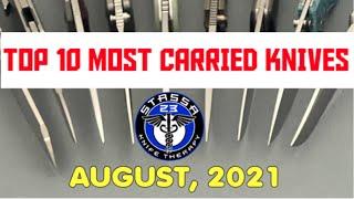 Top 10 Most Carried EDC Folding Knives/ August 2021/ Stassa 23