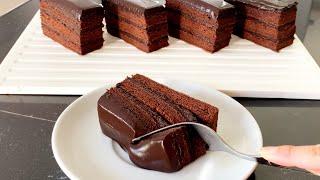 Kamu pasti suka!! Buat sendiri Layered chocolate cake ala cake shop. Lembut dan nyoklat banget