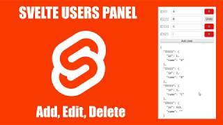 Svelte advanced tutorial - creating, updating, and deleting users with JSON objects in a store
