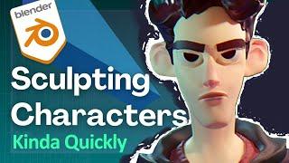 How to Sculpt a 3d Character Bust in Blender - Step by Step Easy Walkthrough
