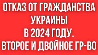 Как ОТКАЗАТЬСЯ от ГРАЖДАНСТВА УКРАИНЫ // Процедура в 2024 году // Страны с ДВОЙНЫМ ГРАЖДАНСТВОМ