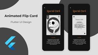 Flutter UI Design | Animated Flip Card