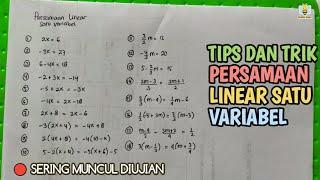 [ALJABAR] FULL BAHAS SOAL PERSAMAAN LINEAR SATU VARIABEL‼️