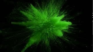 green color powder explosion