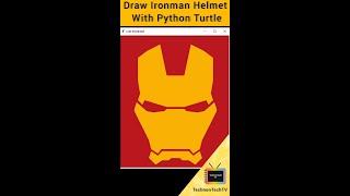 Draw Iron Man with Python Turtle | Python Turtle #shorts  #coding #programming