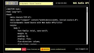 5-Dynamic Sound Synthesis with Web Audio API: Advanced Techniques and Applications #webaudio