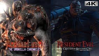 Resident Evil - Nemesis battles in The Umbrella Chronicles \ Operation Raccoon City [4k]