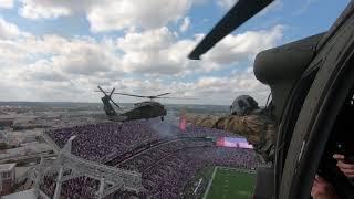 29th CAB UH-60 Black Hawk Helicopter Flyover of Raven's Stadium