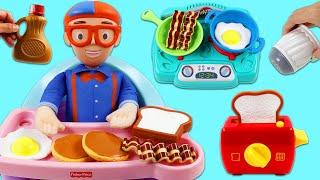 Blippi is Hungry! Let's Cook with Kitchen Stove & Toaster!