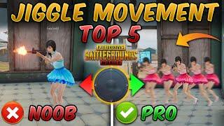 Top 5 Jiggle Movements (PUBG MOBILE) Tips and Tricks Guide/Tutorial with Handcam