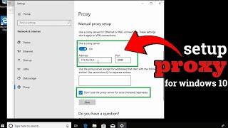 How To Setup Free Proxy Server For Windows 10