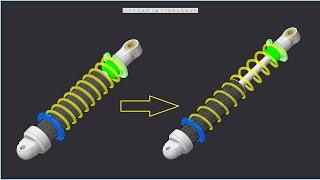 How to create Flexible Spring for a Shock Absorber | Creo Tutorial