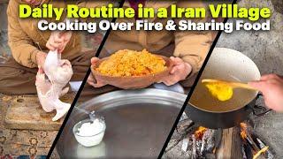 Village Life in Iran  Cooking Over Fire & Traditional Food