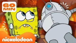 Губка Боб | Все РОБОТЫ в "Губка Боб Квадратные Штаны"!  | 60-минутная подборка | Nickelodeon