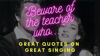 Great Quotes on Great Singing